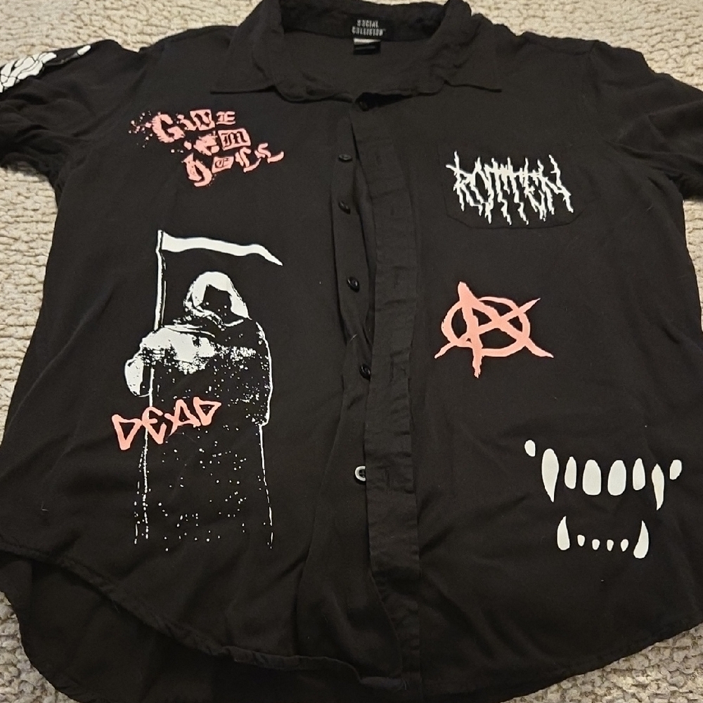 Men's Social Collision Button Up Shirt